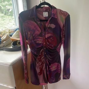 With Jéan long sleeve mini dress